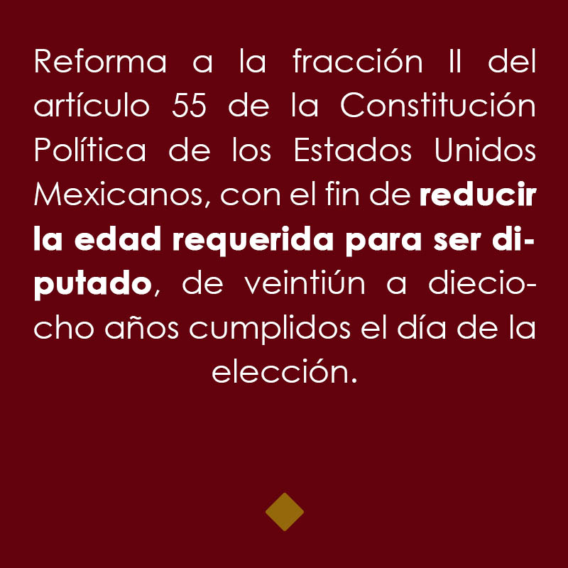 Reducir la edad para ser diputado