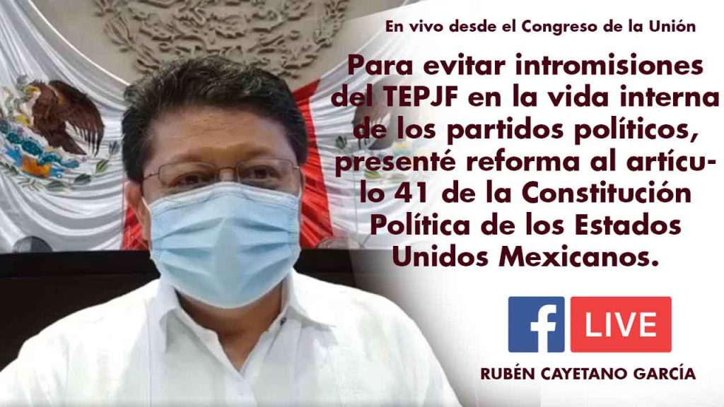 Presenté reforma al artículo 41 de la Constitución Política de los Estados Unidos Mexicanos.