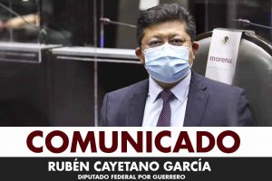 Comunicado: No avalé la maniobra y acuerdo pragmático entre el PRI y el PRD, para que el primero presida la Cámara de Diputados.